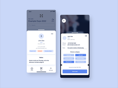QR Lead Capture - UX/UI Design - App Development