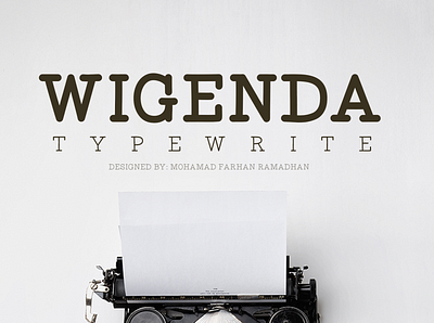 Wigenda Typewrite branding design font asset font preview graphic design typography