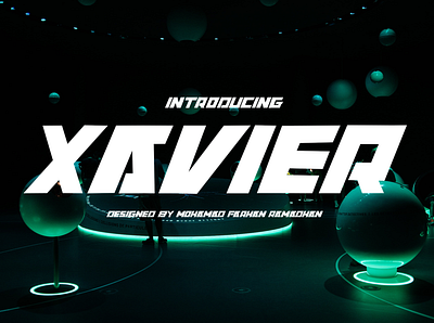 Xavier cyberpunk design digital asset font asset font preview futuristic graphic design typography