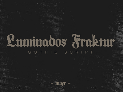 Luminados Fraktur black letter design digital asset font asset font preview graphic design logo typography