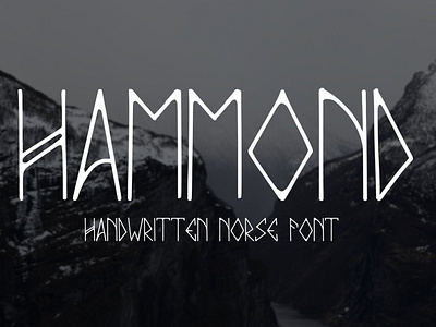 Hammond design digital asset font asset font preview graphic design logo norse typography