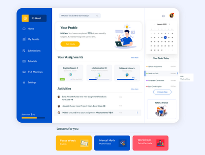Assignment Dashboard Design for Students dashboard dashboard design dashboard ui design ui uidesign ux
