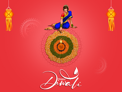 Diwali Banner branding graphic design ui