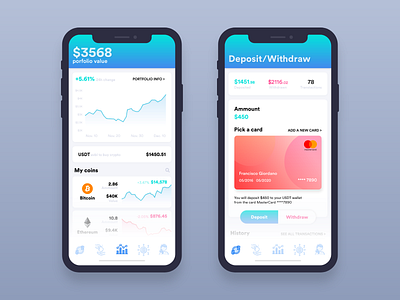 Crypto Wallet | Dashboard & Deposit mockup