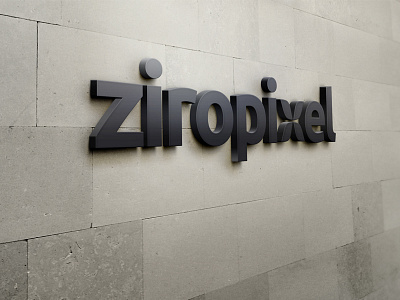 Ziropixel logo name wall