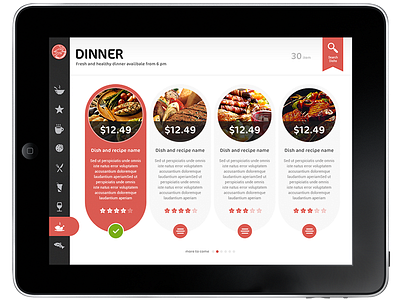 Dinner Menu v1 app device dinner food ipad menu