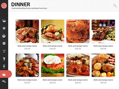 Dinner Menu v2 app device dinner food ipad menu