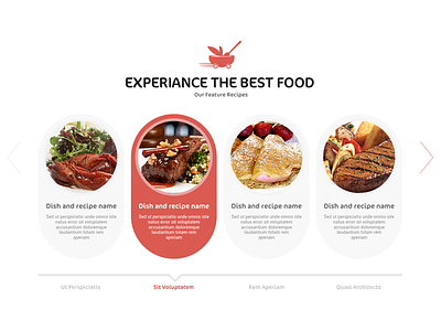 Experiance the best food bar drink eat ecommerce food hotal menu navigation red restaurants slider