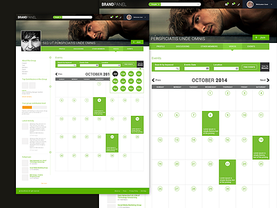 Brand Panel Event app dashboard design profile ui webpage