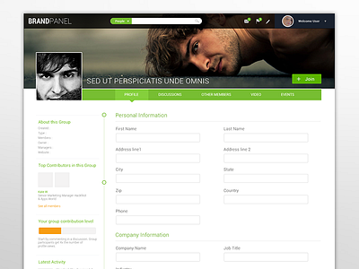 Profile app dashboard design profile ui webpage