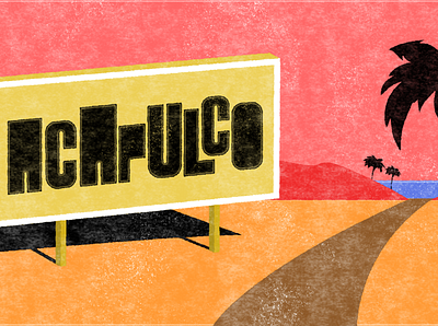 Acapulco design illustration