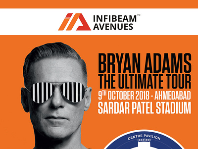 Bryan Adams Tour banner design event banner graphic design photoshop social media ui