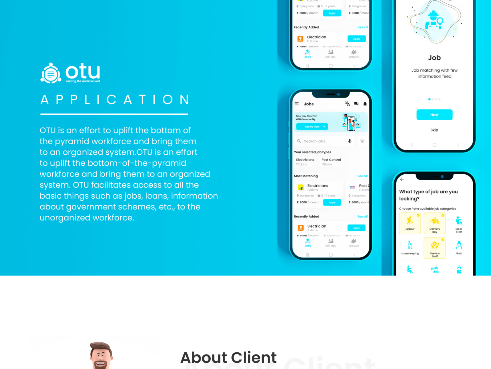 OTU Blue Collar Job Platform by Infiraise on Dribbble