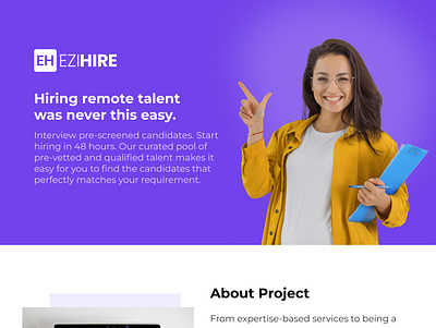 Ezihire - Hire Best Resources business graphic design hire hire resource hire resource website talent hunt ui uiux web development website design work