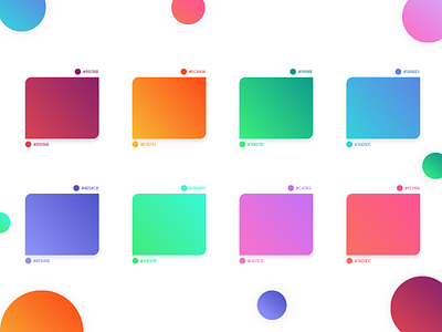 UI Gradients Palette color design gradients palette simple ui ux