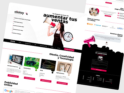 Clickzy Publicidad design diseño web graphic design ui ux web design wordpress wordpress design