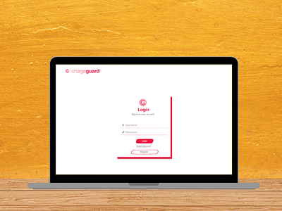 Charge Guard Login Page Design - UI/UX Design app app ui branding design graphic design illustration log in page logo ui ux vector