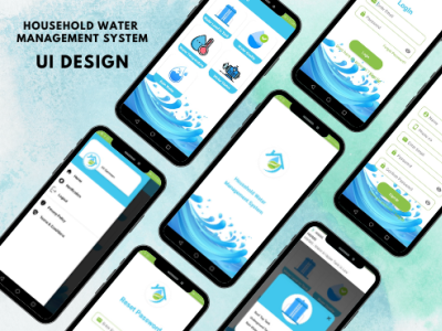 House Hold Water Management System - Mobile App - UI/UX Design app app ui branding design graphic design illustration logo mobile app ui design ui ui design ux vector