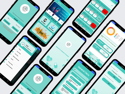 GluCal App for Diabetic Patients - Mobile App - UI/UX Design