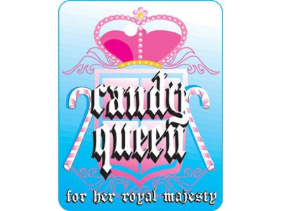 Candy Queen Logo candy crown design logo pink queen royal sweet vector