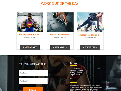 Health and Fitness Website/ Landing Page app branding design fit fitness fitness website godaddy gym gym instructor health health and fitness website health website squarespace stay fit ui website wix wordpress