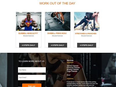 Health and Fitness Website/ Landing Page