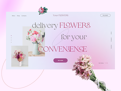 Flowers delivery shop Landing page