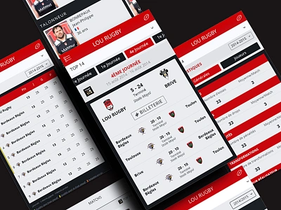 Sport website mobile app front end interface mobile mobile website rugby sport ui ux website