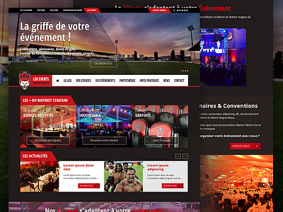 Lou Events event front end interface rugby sport ui ux website