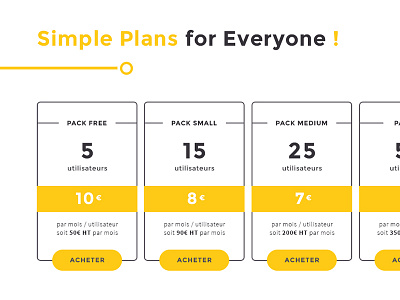 Pricing plans interface plan price table ui website