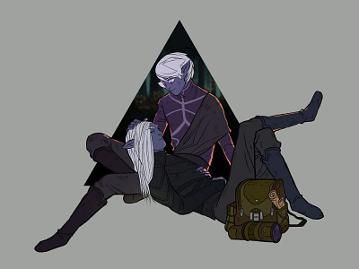 Two Drow Elves. Commission