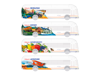 Link Transit Bus Wraps branding design graphic design illustration illustrator vector
