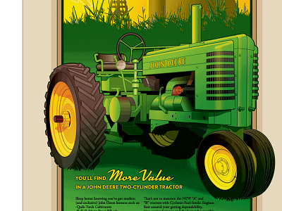 John Deere Tractor design graphic design illustration illustrator vector