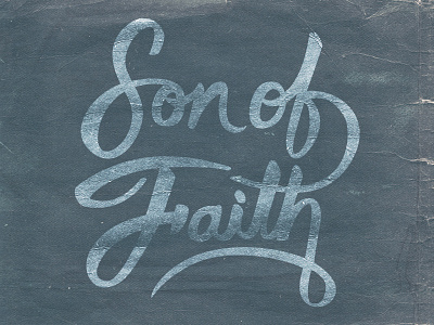 Son of Faith faith handlettering logo son vector