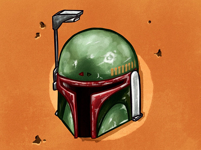 Dented Helmet illustration procreate star wars