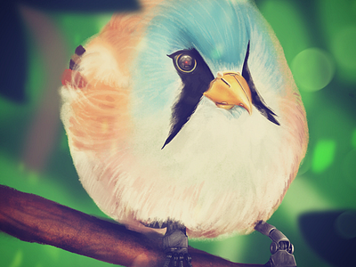 Robird digital illustration digital painting illustration