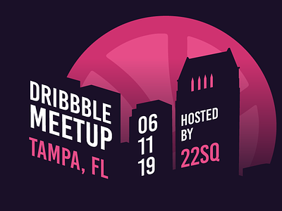 Dribbble Tampa Meetup June, 2019 florida illustration illustrator meet up meetup tampa tampa bay vector