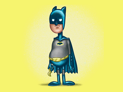 Batdude batman cartoon art comic art drawing illustration procreate