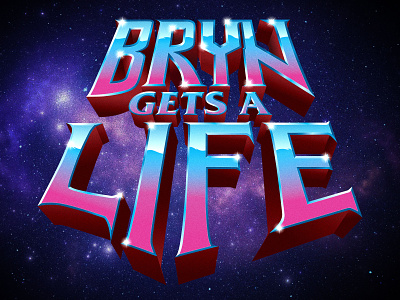Bryn Gets A Life Logo 80s 80s style illustration illustrator independent film logo logo design retro retro design vector vector logo