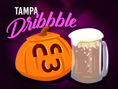 Tampa October Meetup! beer halloween illustration illustrator jackolantern meetup october tampa tampa bay
