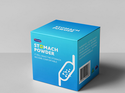 Stomach powder/ Packaging design illustration