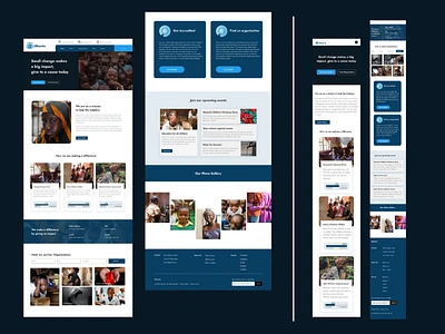 Ubuntu Landing page blue charity charity landing page design landingpage ui uiux ux