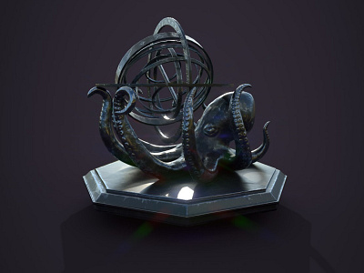 Octopus Sculpture 3d modeling stylized