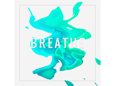 Breathe abstract artwork blues breathe debut dribbble first shot flow fluid greens illustrator photoshop