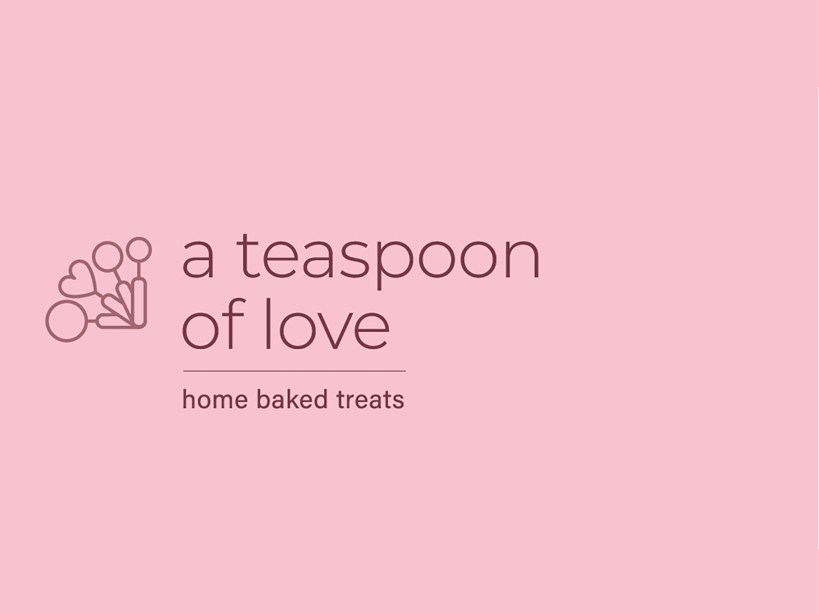 A Teaspoon of Love branding designer home baker icons illustrator logo design pastels