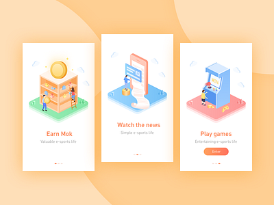 Guide Page app guide page illustration isometric ui ux