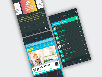 Discovery Education - Events App app design events ios landing mob ui ux web website work