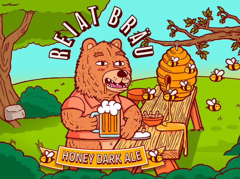 Beer Label Reiat Brau by Feche on Dribbble