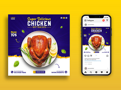 Food Instagram Banner | Social Media Banner | Facebook Ads