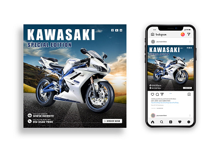 Bike Instagram Banner | Social Media Banner | Facebook Ads ads banner design bike bike ad bike banner bike post bike shop discount post facebook ads facebook cover facebook post instagram banner instagram post motorcycle poster print social media ads social media design social media post sports bike